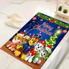 1Pc Paw Patrol Christmas Celebration Rug Office Carpet Indoor Outdoor Doormat Nonslip Soft And Comfortable Living Room Christmas Halloween Gift D91876