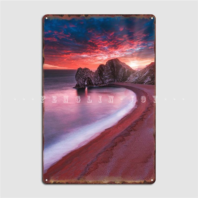 

Beautiful Sunset Nature Metal Sign Printing Club Painting Décor Living Room Tin Sign Poster