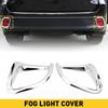 Rear Bumper Fog Cover Light Fit Toyota Highlander 2014-2018  Chrome Trim