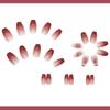 24PCS-Gradient Color Manicure Peach Design Oxed Love Peach Bow Color Changing with the Sun light  3D Wearing Nail
