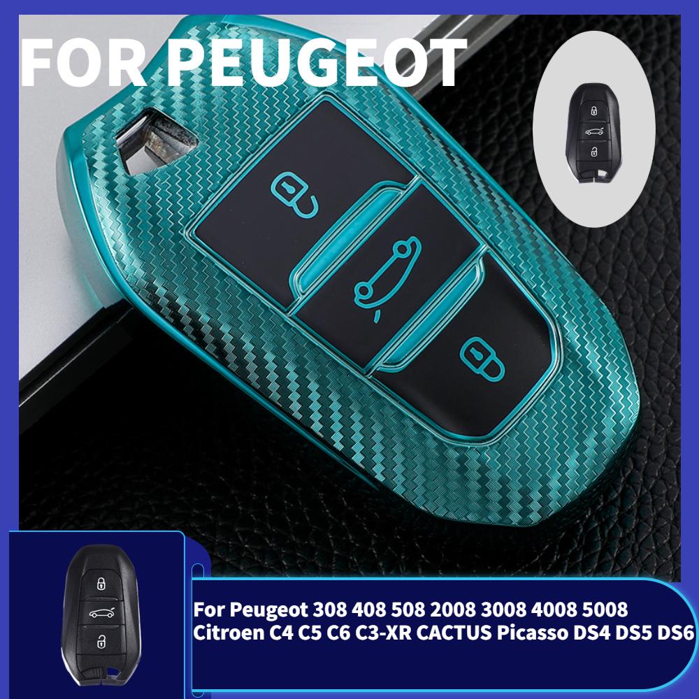 Custodia Protettiva Morbida in TPU per Chiave Telecomando Auto per Peugeot 308 408 508 2008 3008 4008 5008 Citroen C4 C5 C6 C3-XR CACTUS Picasso DS4 DS5 DS6