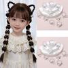 10 PCS Lovely Pearl Bow Girls Elastic Hair Bands Children Hair Accessories Hair Tie