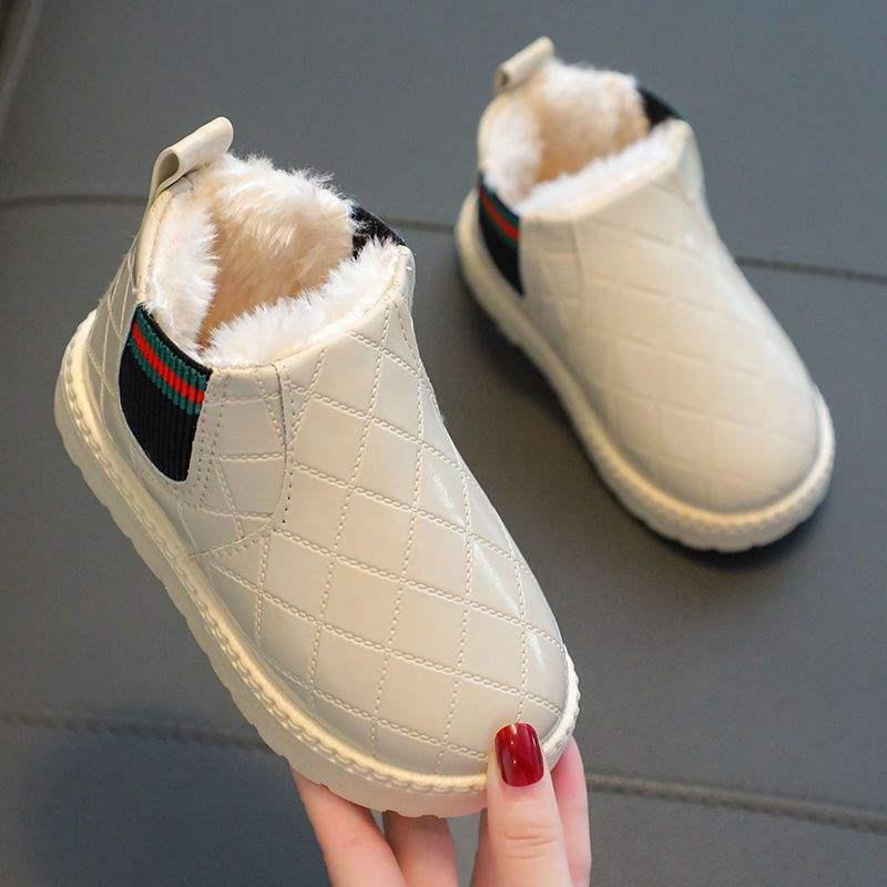 Children's Waterproof Fleece-Lined Winter Boots - Non-Slip Outdoor Sports Shoes