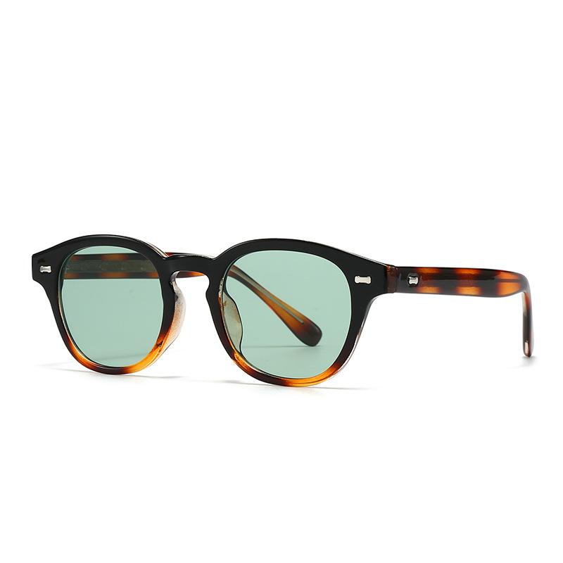  Quality Ins Popular Fashion Women Luxury Sunglasses Round Punk Retro Rivets Shades UV400 Sun Glasses