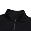 FILA Original Classic Simple Comfortable Versatile Slim Fit Stand Collar Half Zip Knit Long Sleeve T-Shirt Women Tops Black F11W549216FBK