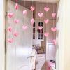 Heart Shaped Curtain Door Decoration Korean Lovely String Pendant Partition Door Decor with Hooks for Girls Room 6XDE