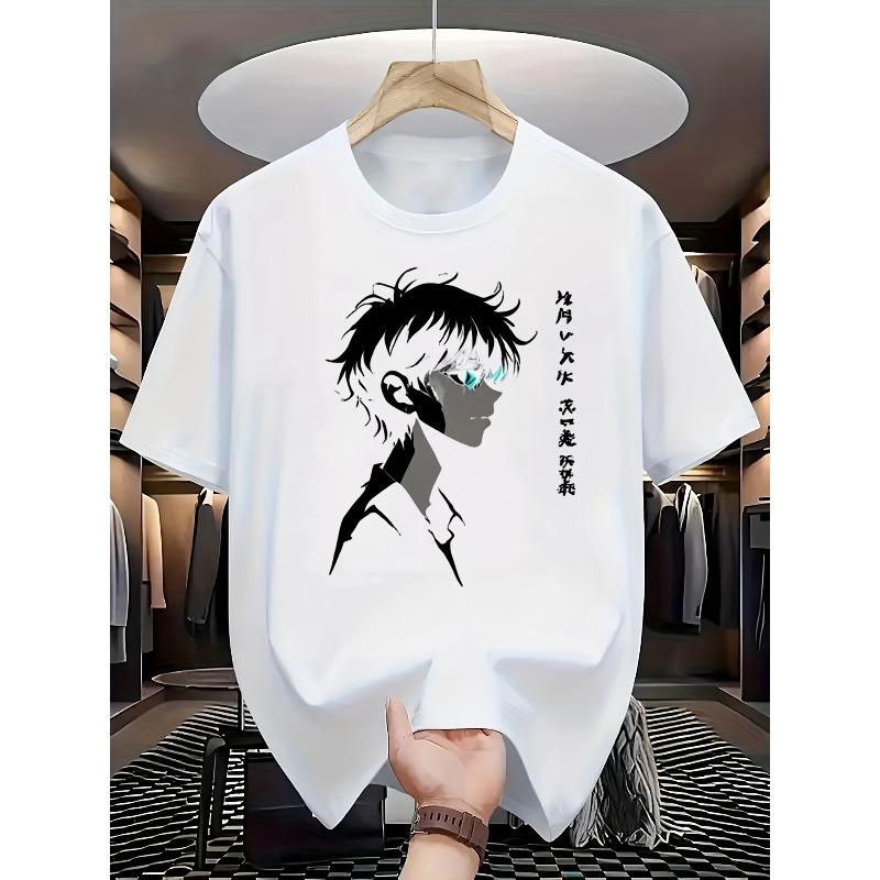 

European sizes Men s Fashion Printed T-Shirt 4XL білий