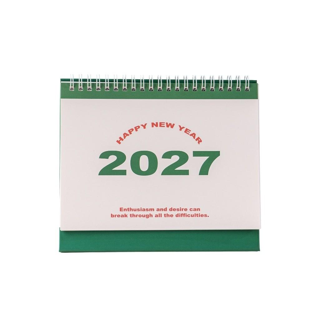 Tagesplan 2027 Schreibtischkalender Dickes Papier Stehender Aufklappkalender Tägliche Planung