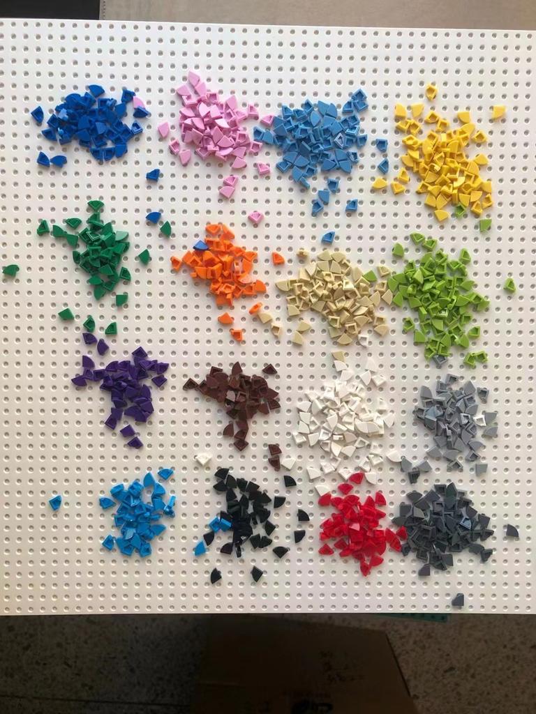 1/4 Circle Tile 1X1 Quarter Smooth Brick Pack MOC DIY Enlighten Block Brick Compatible With Flat Tiles 25269 Pixel Picture Parts