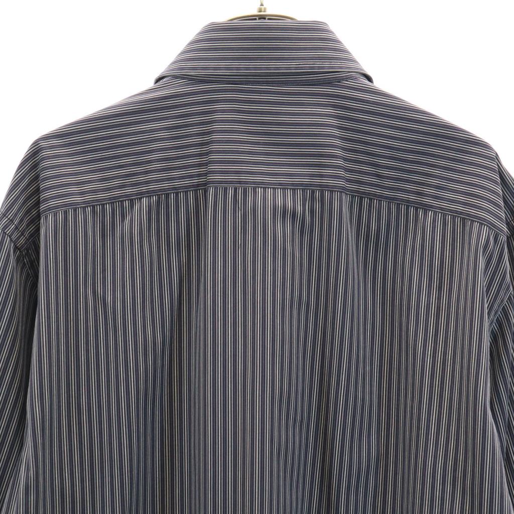 Gucci Made In Italy Striped Pattern Long Sleeve Cotton Shirt 43 Men's Used
