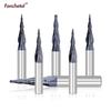 1PCS Cnc Carbide 2 Flute Taper Ball Nose Milling cutter,Woodworking Spherical Engraving Bit