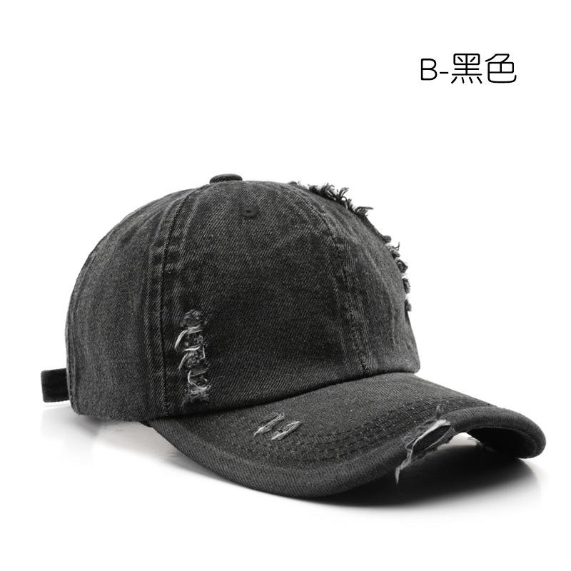Retro Women's Personalized Washed Holes Solid Color Light Board Cap Outdoor Men's Travel Warm Shade Baseball Cap