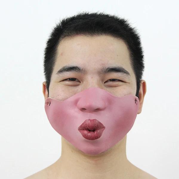 

Творческий взрослый клоун латекс косплей реквизит юмористическая резинка половина лица вечерние латексные маски смешной Хэллоуин ужасная маска 2024