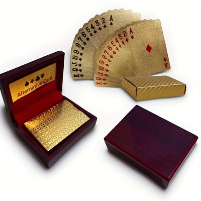 Goldene Wasserdichte Spielkarten - Pokerblatt für Partys und Spiele