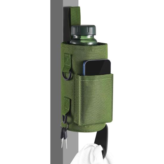 Magnetic Gym Water Bag with Phone Pockets Shoulder Strap Fitness Sports Water Bottle Sleeve Tumbler Carrier Holder Workout Essential