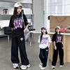 Zomer Kleding Set voor Tienermeisjes Kinderen O-hals T-shirt en Casual Broekpak Student School Korte Mouw Top Broek Outfits