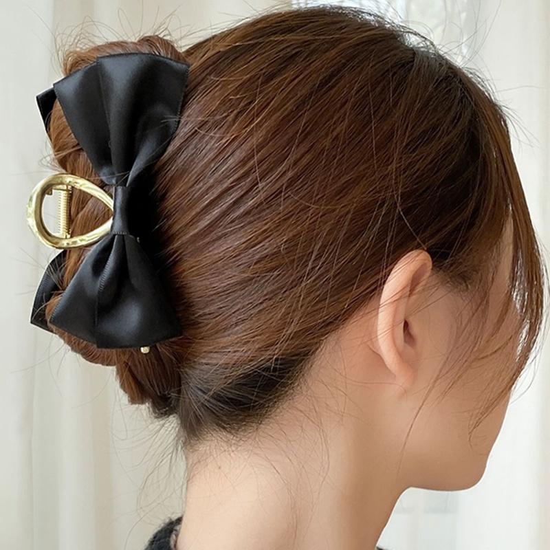 Süße Schleifen-Haarklammern für Frauen, groß, stark haltend, rutschfestes Haaraccessoire für langes, dickes Haar, 12 cm