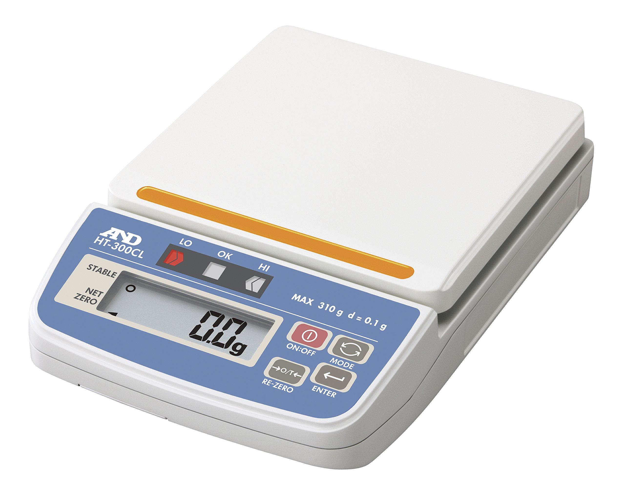 

Digital Scale with Comparator Minimum Pan x Uncertified A&D Light, HT-300CL, Capacity 310g, Display 0.1g, Dimensions 132(W) 130(D)mm, белый