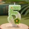 Forest Daisy Number Candles - First Birthday Cake Decorations
