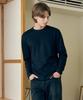 BASIC HOUSE Knit-Like Round Neck Long Sleeve T-Shirt Black Lzts6105