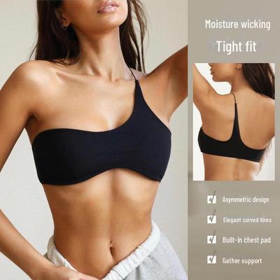 European & American Sports Yoga Bra with Chest Pad - Fashionable Running & Fitness Top for Women