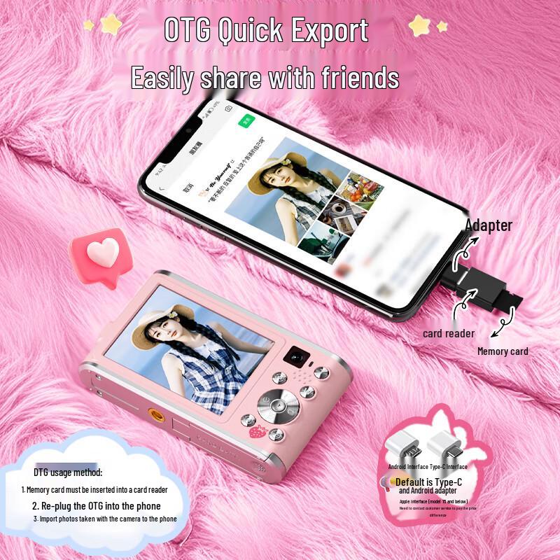 SONGDIAN Disney Strawberry Bear Portable Digital Camera