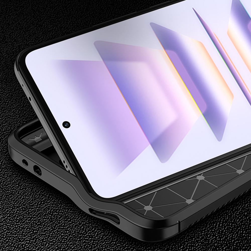 For Xiaomi Poco F5 Pro 5G/Redmi K60 Pro 5G/K60 5G Carbon Fiber Texture Phone Case Anti-scratch Flexible TPU Protective Cover