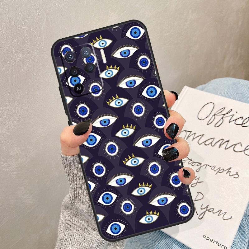 Evil Eye Funda For OPPO A74 A54 A57 A53 S A96 A76 A16 A5 A9 A31 A15 A17 A77 A93 A91 A52 A72 Case