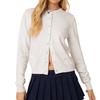 VAYLA Women's Autumn Sweater Cardigan Casual Solid Color Long Sleeve O Neck Button Up Knitwear Y2K Vintage Streetwear