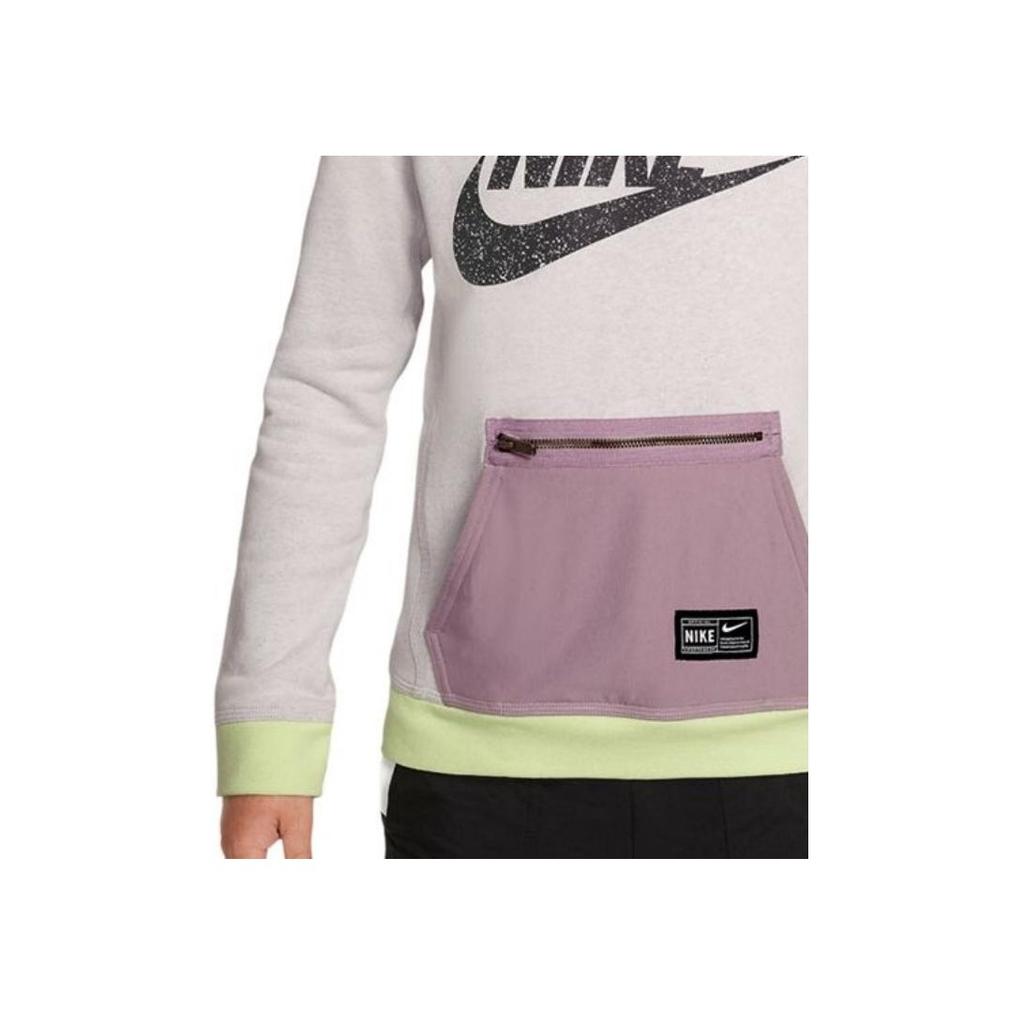 Nike Hoodie Pullover Long Sleeve Kids Tops Purple DD7236-901