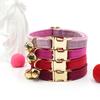 Portable Velvet Cat Collar Cute Adjustable Kitten Collars Necklace Light Gold Buckle with Bell Cat Pet Accessories