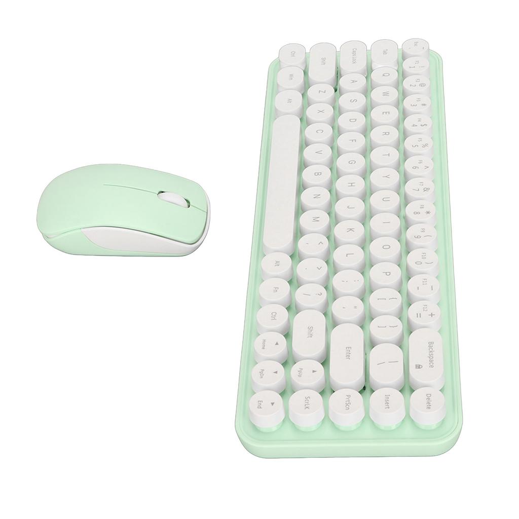 Typewriter Keyboard and Mouse Combo 68 Keys 2.4GHz Stable Battery Powered Retro Typewriter Keyboard for