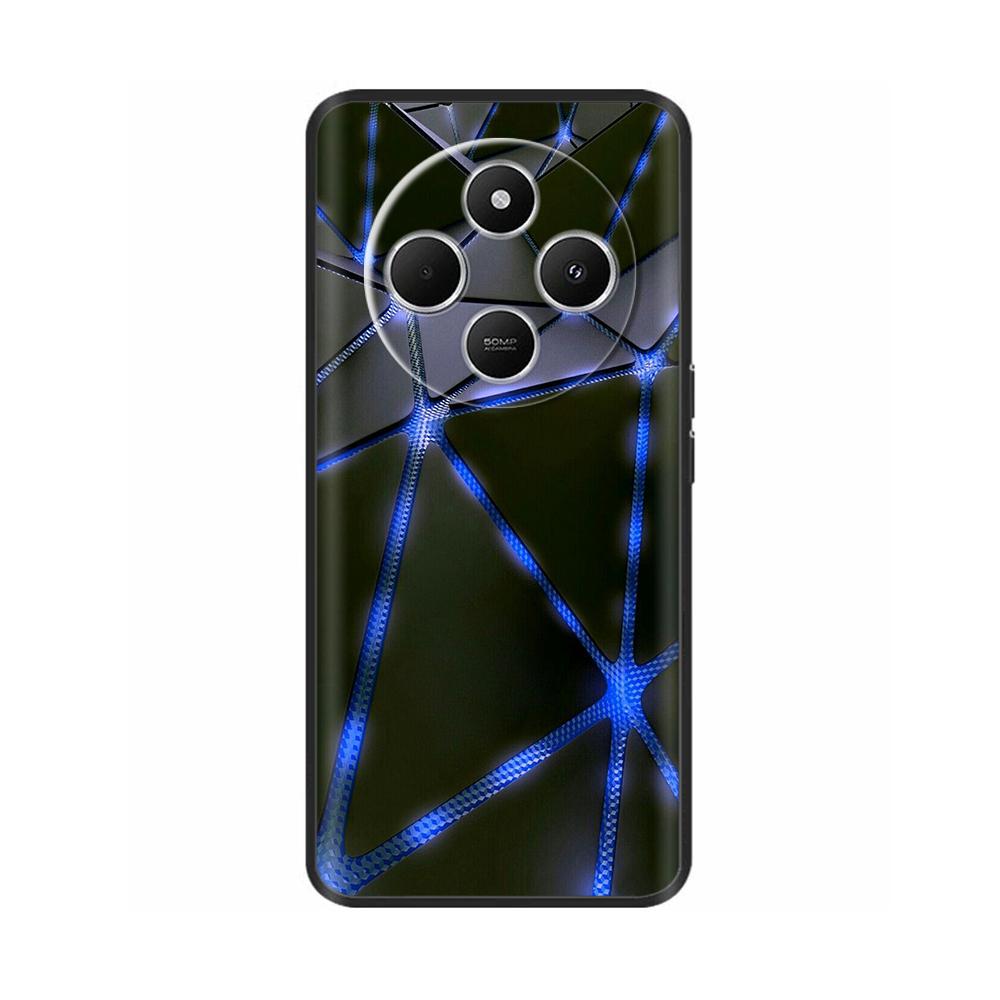 Luxury Painted Case For Redmi 14R 5G Soft Black Silicone Bumper Back Cover for Xiaomi Redmi 14R 14C Cases Funda Shockproof Shell