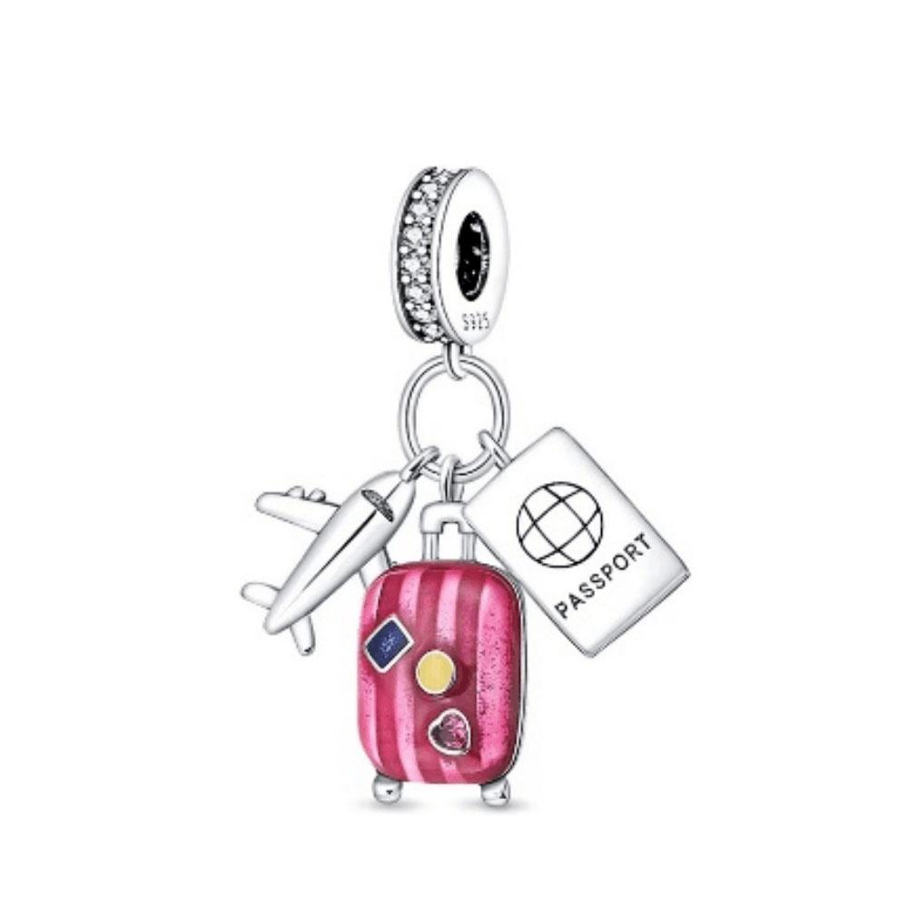 New Copper Four-Leaf Clover Lucky Grass Pendant Bead Diy Fit Original Pendant Charm Bracelet Women Fashion Jewelry