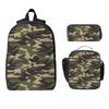 Camo Backpack Boys Girls BookBag School Bag Shoulder Bags 3ps Insulated Lunch Bag Pencil Case