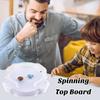 White Spinning Top Board Large Battle Arena Portable Gyro Spinning Top  Kid Gift