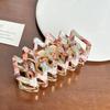 1pc Advanced hollowed out diamond shaped hair clip, simple disc hair clip, alloy shark clip hair accessory