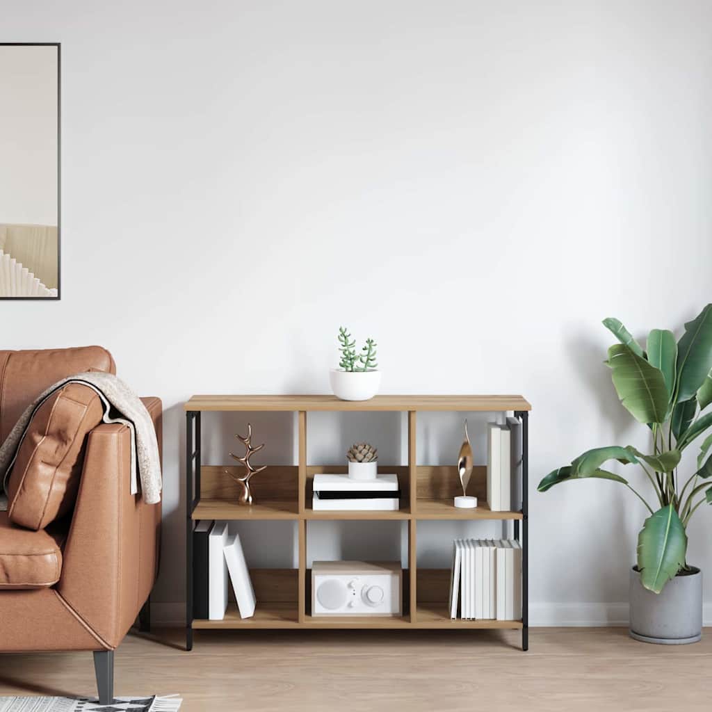 Artisan Oak Bookshelf 102 x 32 x 72.5 cm Engineered Wood