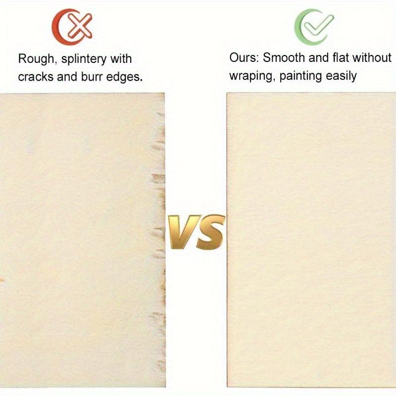 50pcs Wood Squares for Crafts, Painting, Writing, DIY, Engraving, and Home Decor - 4x4 Inches