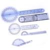 5pcs Plastic Goniometer Set 6/8/10inch Spinal Goniometer  Joint Mobility Assessment