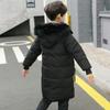 Boys' Winter Hooded Casual Jacket Medium To Large Child Size Thickened Warmth-Retaining Puffer Coat