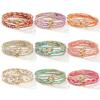 Layered Wrist Accessories Stackable Beaded Bracelets 1pcs Beaded Bracelet Stack for Women Teenage Girls Tiny Elastic Stretch