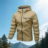 Men's Soft Jacket Windproof Hooded Lightweight Outdoor Jacket for Spring and Hiking Casual