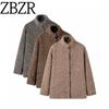Za New Fall Women's Clothing 2025 Fashion Style Stylish Fashion All-Match Medium Thickened Big Fur Terry Outwear