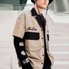 New Era × Dickies Collaboration Letter Print Single-Breasted Work Short Sleeve Shirt Unisex Shirts Brown 13057091