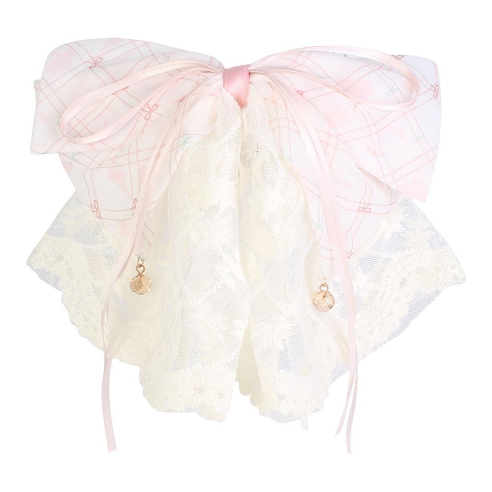 Large Size Bow Hair Claw Chiffon Material Stain Bow Design Chiffon Hairpin Colorful Ponytail Clip Ponytail Clip Everyday Wear