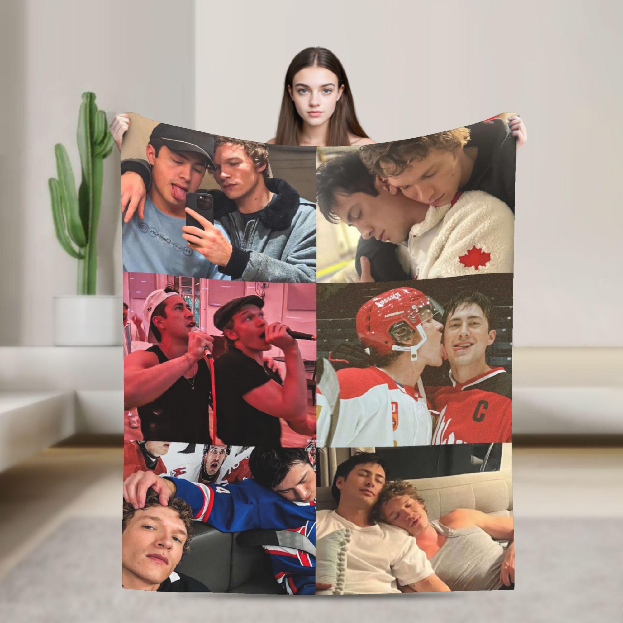Happy Adults Toys Unisex Heated Rivalry Shane And Ilya Blanket Soft Throw Blanket Autumn Boy Girl Bedroom Travel Car Bedspread