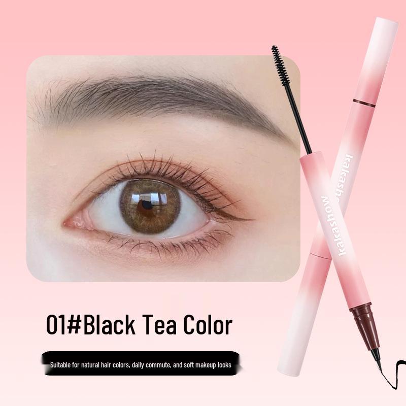 Kakashow Double-Ended Eyebrow Pencil: Quick-Drying, Waterproof, Smudge-Proof for 3D Natural Eyebrows. 1ml+1.6g