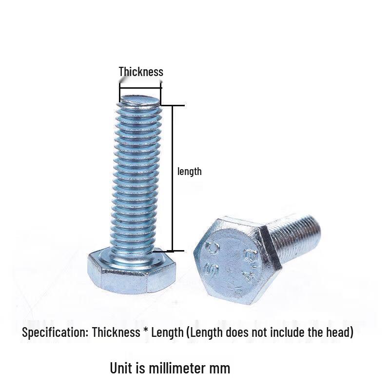 Grade 4.8 Galvanized Hex Head Bolt
