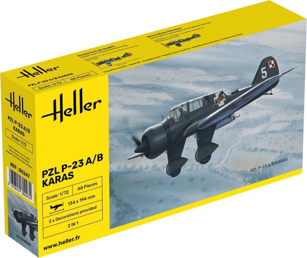 

Platz Herre WW2 PZL KARAS Plastic Model HE80247 1/72 P-23 A/B (Airplane)